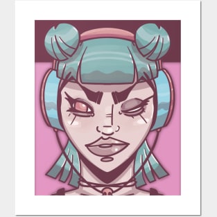 Headphone Girl Posters and Art